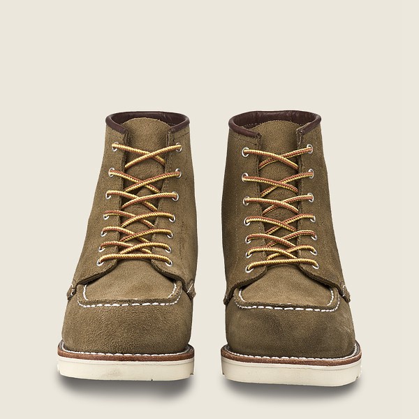 Red Wing Heritage Bot Bayan - 6-Inch Classic Moc – Short Mohave Deri - Zeytin Yeşili - 34YJUREWO